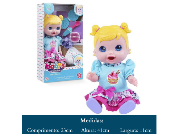 BONECA MINI BABYS COLLECTION COMIDINHA