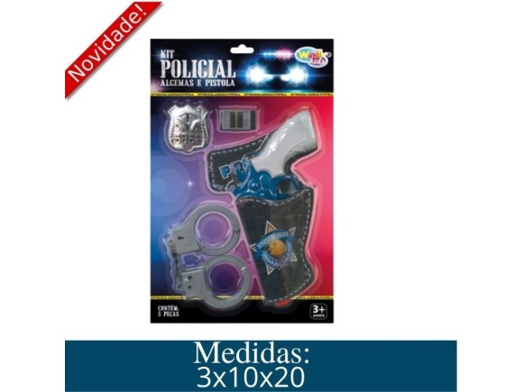 KIT POLICIAL ALGEMAS E PISTOLA 7646