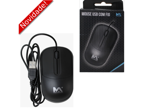 MOUSE OPTICO COM CABO MAXMIDIA REF. MAX-MOU401