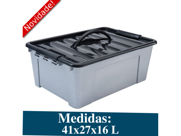 CONTAINER PLASTICO CINZA N 2 12,4 L  9327