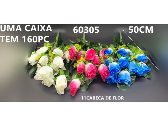 FLOR ARTIFICIAL ROSA  COM 10 GALHOS