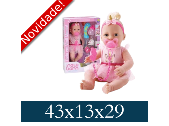 BONECA DIVER NEW BORN UNICORNIO FOFINHO 8190