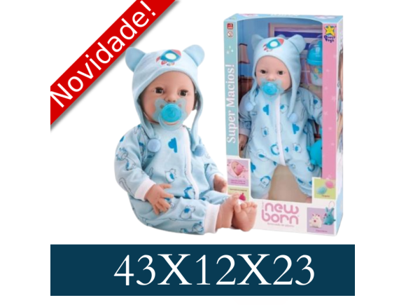 BONECO DIVER NEW BORN BRINCANDO DE PIJAMA MENINO 8192