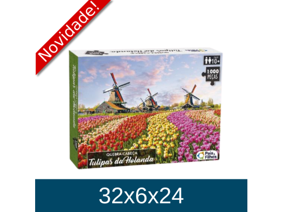 QUEBRA CABEÇA 1000 PCS - TULIPAS DA HOLANDA PREMIUM 790769.1