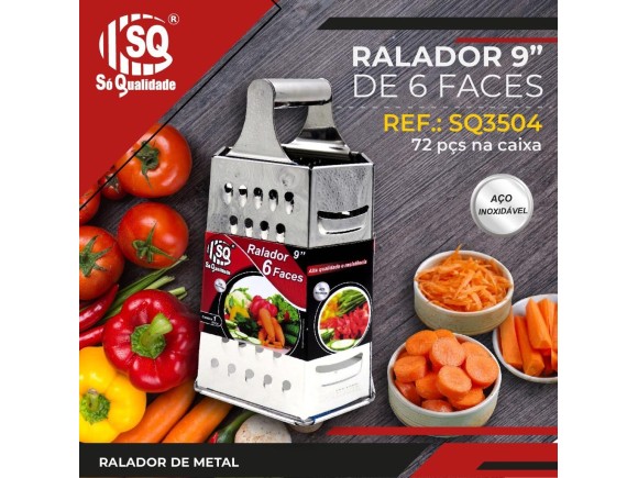 RALADOR DE  6  FACE  9 INOX  SQ3504