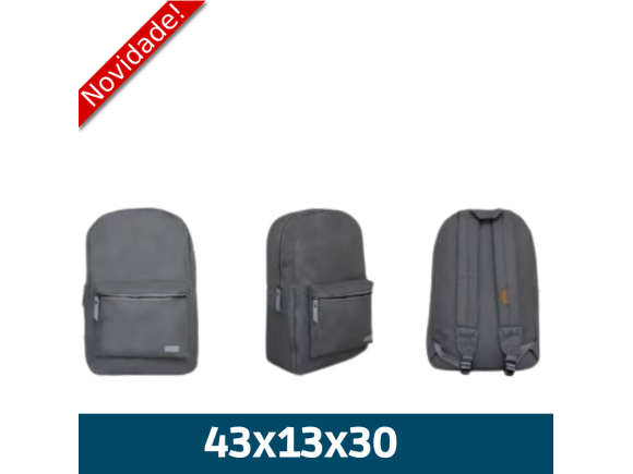 MOCHILA CASUAL EM POLIESTER CINZA CO70007C