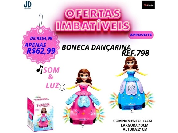 BONECA DANCARINA COM SOM E LUZ 7987