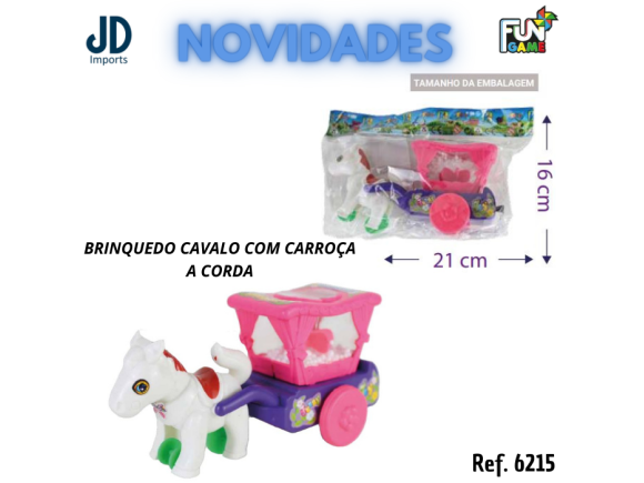 BRINQUEDO TRANSPORTE CAVALO COM CARRUAGEM CP149619