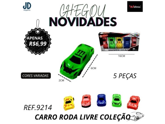 CARRO  RODA  LIVRE  COLECAO  10PCS  WBC2492