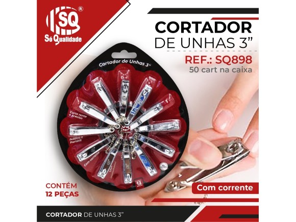 CORTADOR DE UNHA GRANDE C/12 PCS- SQ898