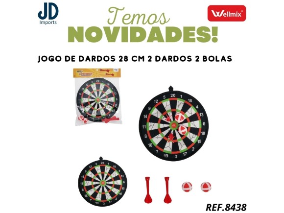 JOGO  DE  DARDOS  28CM  2  BOLAS  WB7629