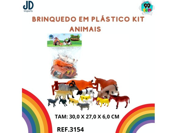 BRINQUEDO EM PLASTICO KIT ANIMAIS - 22030