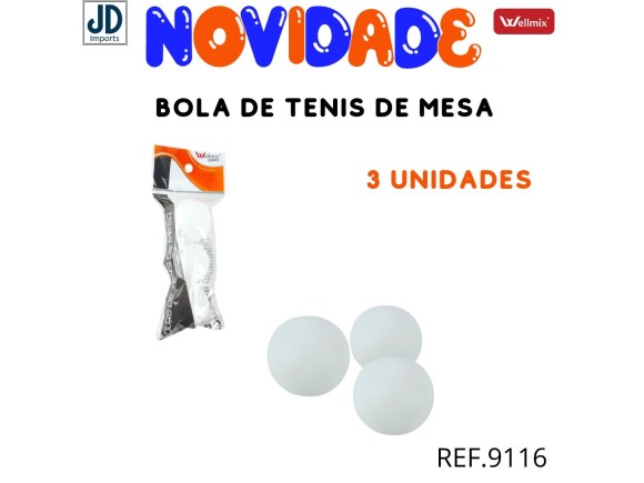 BOLA DE TENIS DE  MESA  03  UNIDADES  WX4492