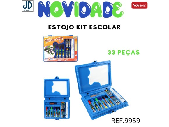 ESTOJO  KIT  ESCOLAR  33 PSC  HEROES  WE3898