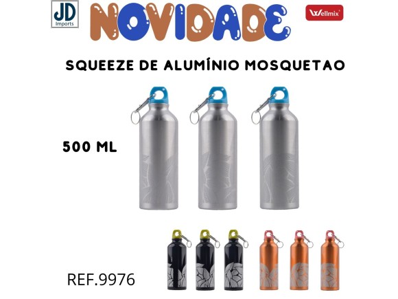 SQUEEZE DE ALUMINIO MOSQUETAO 500ML LISO WX7526